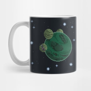 Pixelart Green Planet Mug